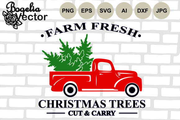 Christmas Tree Truck Farm Tresh Graphics for Crafts