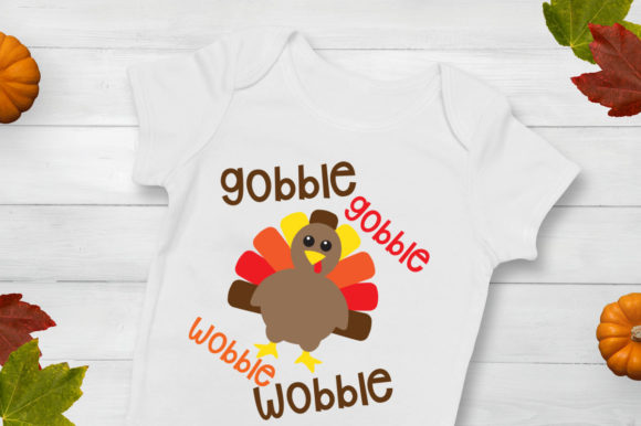Gobble Wobble Turkey: Fun Graphics for Crafts & Kids’ Branding