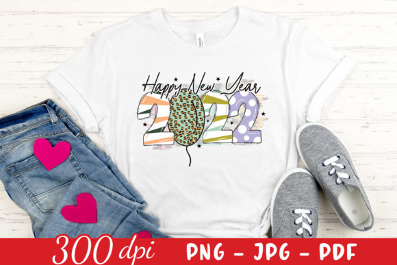 Happy New Year 2022 PNG — Graphics for Crafts & Seasonal Design