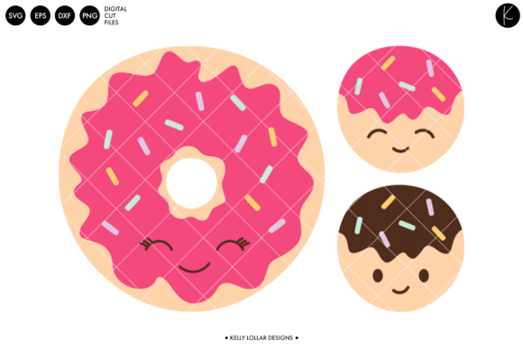 Kawaii Donuts: Graphics for Crafts and Small Business Branding