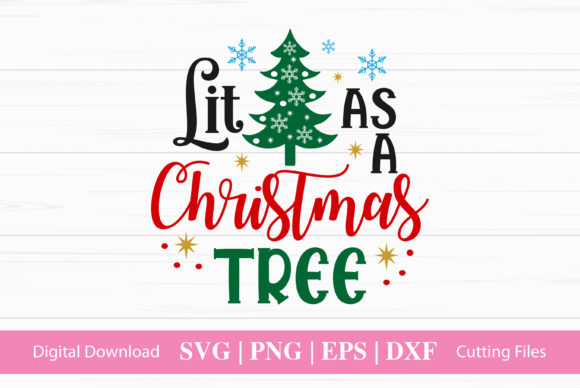 Lit Christmas Tree: Graphics & Crafts Asset Review