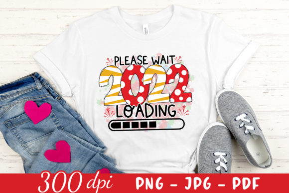 Please Wait 2022 Loading New Year PNG Graphics for Crafts