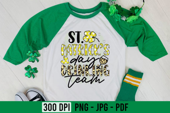 St Patrick’s Day Drinking Team PNG: Graphics for Crafts & Local Branding