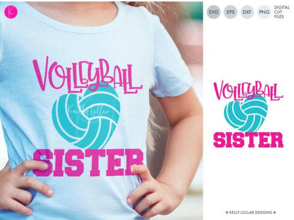 Volleyball Sister: Graphics for Crafts and Content