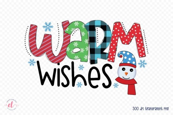 Warm Wishes Snowman Graphics for Crafts